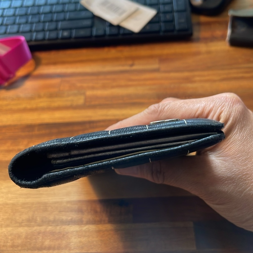 Chanel Auth Quilted Mademoisele Blk Ligne Tall Fold Wallet/Clutch. P - Picture 15 of 16